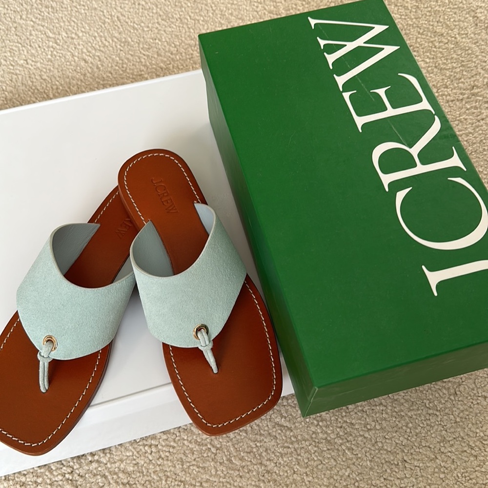 J.Crew Suede Thong Sandals NWT